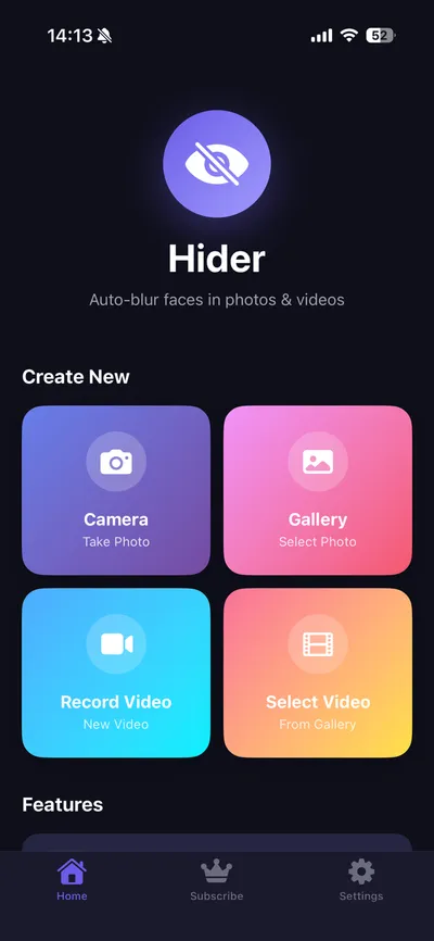 Hider 실제 화면